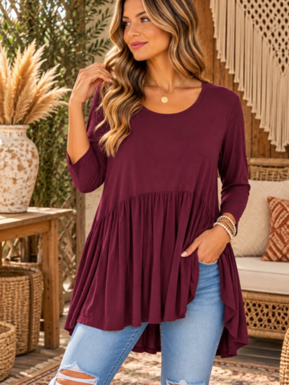 Purple Tunic Top